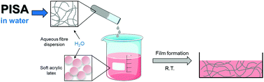 Graphical abstract: Water-based acrylic coatings reinforced by PISA-derived fibers