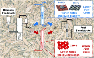 Graphical abstract: Driving towards cost-competitive biofuels through catalytic fast pyrolysis by rethinking catalyst selection and reactor configuration