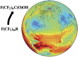 Graphical abstract: A global atmospheric chemistry model for the fate and transport of PFCAs and their precursors