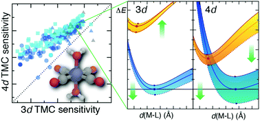 Graphical abstract: Large-scale comparison of 3d and 4d transition metal complexes illuminates the reduced effect of exchange on second-row spin-state energetics