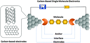 Graphical abstract: Single molecule electronic devices with carbon-based materials: status and opportunity