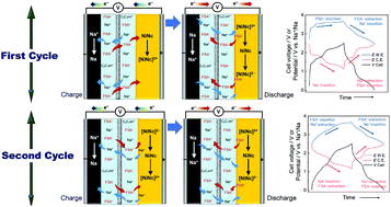 Graphical abstract: Dual-ion charge–discharge behaviors of Na–NiNc and NiNc–NiNc batteries