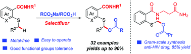 Graphical abstract: Amide-assisted α-C(sp3)–H acyloxyation of organic sulfides to access α-acyloxy sulfides