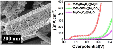Graphical abstract: Reversing Mg suppression effect on Co-site water oxidation of MgCo2O4 based on vanadium-atom electronic affinity synergy with Mg sites toward electronic redistribution