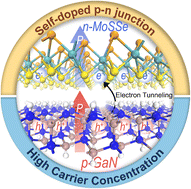 Graphical abstract: Self-doped p–n junctions with high carrier concentration in 2D GaN/MoSSe heterostructures: a first-principles study