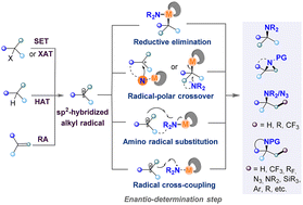 Graphical abstract: Recent advances in enantioselective construction of C–N bonds involving radical intermediates