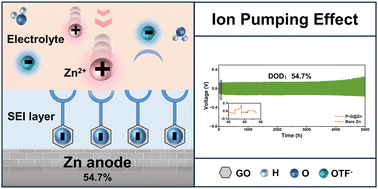 Graphical abstract: Engineering an ion-pumping solid electrolyte interphase for ultra-stable aqueous zinc-ion batteries under deep discharge conditions