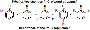 Graphical abstract: How fluorine substituents strengthen aryl C–H bonds