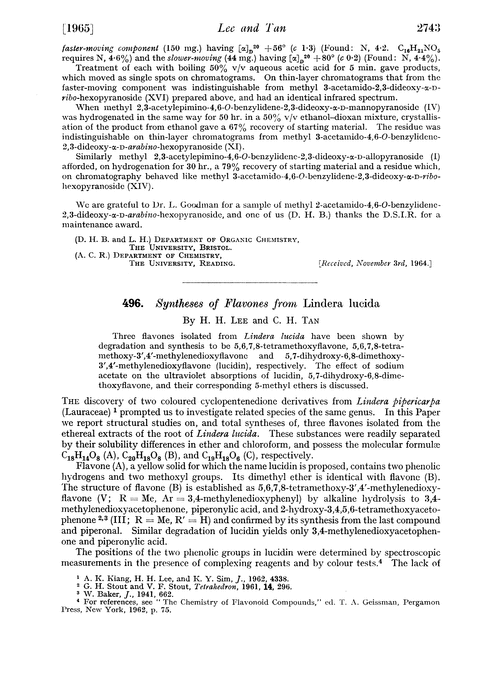 496. Syntheses of flavones from Lindera lucida