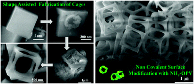 Graphical abstract: Shape assisted fabrication of fluorescent cages of squarate based metal–organic coordination frameworks