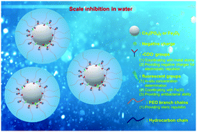 Graphical abstract: Enhanced scale inhibition against Ca3(PO4)2 and Fe2O3 in water using multi-functional fluorescently-tagged antibacterial scale inhibitors