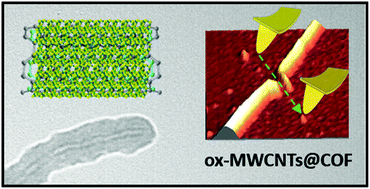 Graphical abstract: Multifunctional carbon nanotubes covalently coated with imine-based covalent organic frameworks: exploring structure–property relationships through nanomechanics