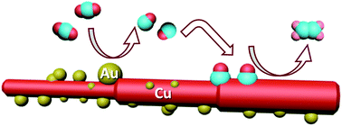 Graphical abstract: Sequential catalysis enables enhanced C–C coupling towards multi-carbon alkenes and alcohols in carbon dioxide reduction: a study on bifunctional Cu/Au electrocatalysts