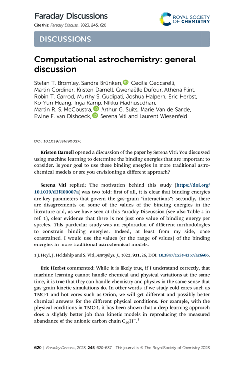 Computational astrochemistry: general discussion