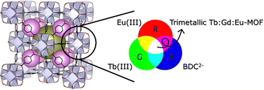 Graphical abstract: Tuning the rare-earth UiO-66 metal–organic framework platform for white light emission