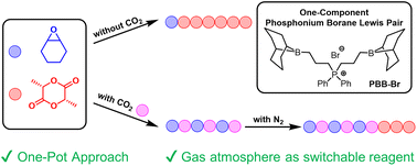 Graphical abstract: A one-pot approach towards polycarbonate-b-polyester block copolymers via chemoselective polymerization catalyzed by a one-component phosphonium borane Lewis pair