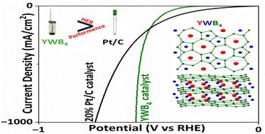 Graphical abstract: Probing layered Y(TM)B4 (TM = Cr, Mo and W) borides as efficient hydrogen evolution reaction electrocatalysts