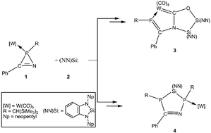 Graphical abstract: Surprising reactions of a 2H-azaphosphirene complex with a silylene