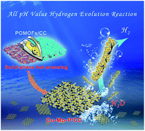 Graphical abstract: Solid-phase hot-pressing synthesis of POMOFs on carbon cloth and derived phosphides for all pH value hydrogen evolution