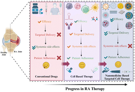 Graphical abstract: Advancements in rheumatoid arthritis therapy: a journey from conventional therapy to precision medicine via nanoparticles targeting immune cells
