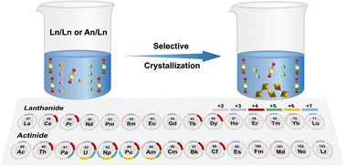 Graphical abstract: Selective crystallization strategies for lanthanide–lanthanide and lanthanide–actinide separations