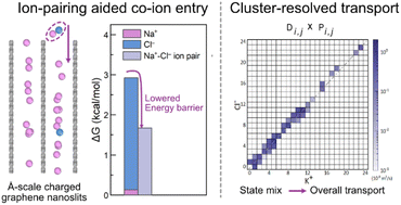 Graphical abstract: From entrance pairing and interfacial clustering to collective diffusion: structural origins of ion transport in angstrom-scale graphene slits