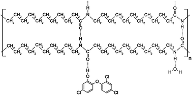 Graphical abstract: Remarkable sorption properties of polyamide 12 microspheres for a broad-spectrum antibacterial (triclosan) in water