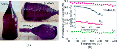 Graphical abstract: Growth and property characterization of CaNdGa3O7 and SrNdGa3O7 melilite single crystals