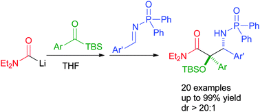 Graphical abstract: Carbamoyl anion-initiated cascade reaction for stereoselective synthesis of substituted α-hydroxy-β-amino amides
