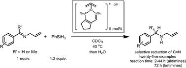 Graphical abstract: Selective hydrosilylation of N-allylimines using a (3-iminophosphine)palladium precatalyst