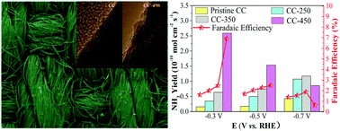 Graphical abstract: Nitrogen-free commercial carbon cloth with rich defects for electrocatalytic ammonia synthesis under ambient conditions