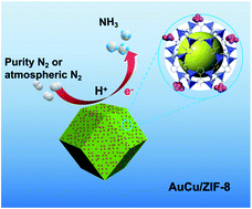 Graphical abstract: ZIF-supported AuCu nanoalloy for ammonia electrosynthesis from nitrogen and thin air