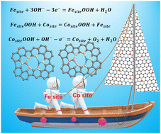 Graphical abstract: Adjacent Fe Site boosts electrocatalytic oxygen evolution at Co site in single-atom-catalyst through a dual-metal-site design