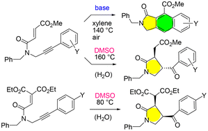 Graphical abstract: Intramolecular cyclization reactions of arylpropargyl amides of electron-deficient α,β-alkenyl carboxylates and related compounds