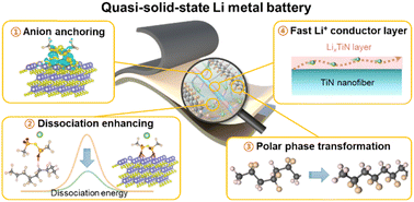Graphical abstract: Fast Li+ transport kinetics enabled by TiN nanofibers in hybrid polymer-based electrolytes for long-life Li metal batteries