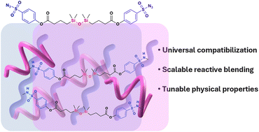 Graphical abstract: Tunable polyethylene–polypropylene blends via compatibilization through nitrene insertion-enabled dynamic covalent crosslinking