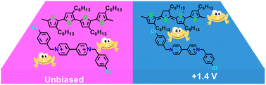Graphical abstract: Exploring the role of counterions in the electrochromic performance of redox-active viologen