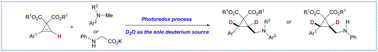 Graphical abstract: Towards trans-dual deuterated cyclopropanes via photoredox synergistic deuteration with D2O