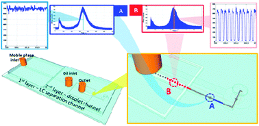 Graphical abstract: Lab-chip HPLC with integrated droplet-based microfluidics for separation and high frequency compartmentalisation