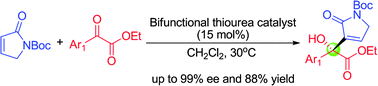 Graphical abstract: Direct asymmetric aldol addition–isomerization of α,β-unsaturated γ-butyrolactam with aryl α-ketoesters: synthesis of MBH-type products