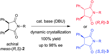Graphical abstract: Asymmetric transformation by dynamic crystallization of achiral succinimides