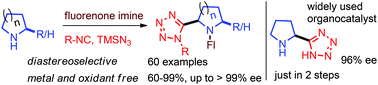 Graphical abstract: C–H functionalization enabled stereoselective Ugi-azide reaction to α-tetrazolyl alicyclic amines