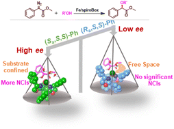 Graphical abstract: Unveiling the importance of catalyst framework and non covalent interactions in an asymmetric Fe-catalyzed O–H insertion: insights from computational tools