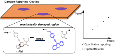 Graphical abstract: Harnessing mechanochemical fluorescence toward autonomous damage-reporting coatings