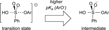 Graphical abstract: Kinetic and computational evidence for an intermediate in the hydrolysis of sulfonate esters