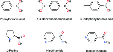 Graphical abstract: On molecular complexes derived from amino acids and nicotinamides in combination with boronic acids