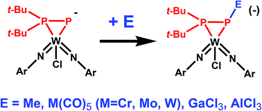 Graphical abstract: An investigation on the chemistry of the R2P [[double bond, length as m-dash]] P ligand: reactions of a phosphanylphosphinidene complex of tungsten(vi) with electrophilic reagents