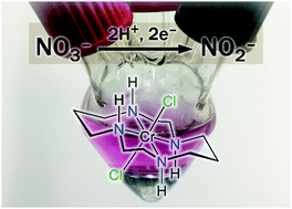 Graphical abstract: Electrode-adsorption activates trans-[Cr(cyclam)Cl2]+ for electrocatalytic nitrate reduction