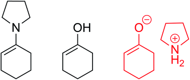 Graphical abstract: Evidence for an enolate mechanism in the asymmetric Michael reaction of α,β-unsaturated aldehydes and ketones via a hybrid system of two secondary amine catalysts