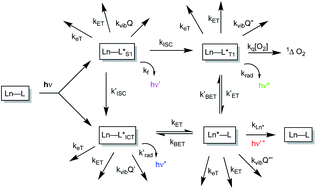 Graphical abstract: Comparative analysis of lanthanide excited state quenching by electronic energy and electron transfer processes